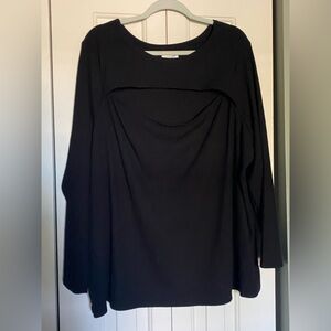 Terra & Sky Keyhole Long Sleep Top 3X